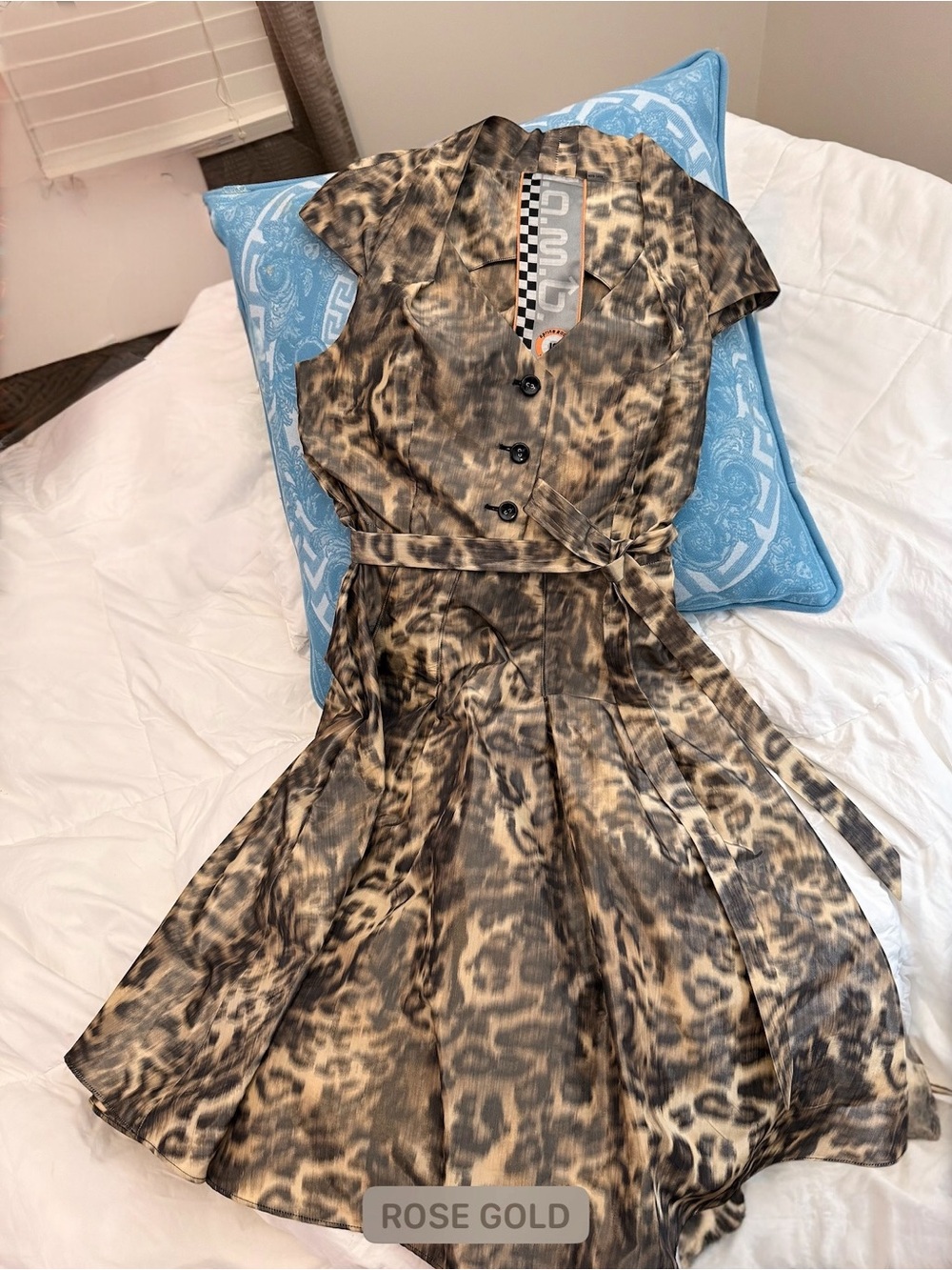 L.A.M.B. Like New Fit & Flare Animal Print Spring 2008 Dress-10 - Picture 8 of 12